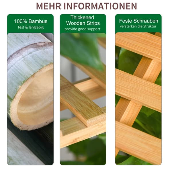 Plantestativ, 70x40x143 cm, Natur