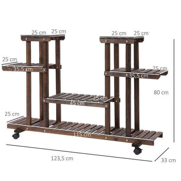 Plante Stand, 123.5x33x80 cm, Forkullet