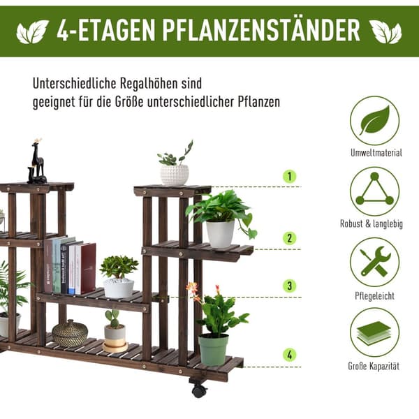 Plante Stand, 123.5x33x80 cm, Forkullet