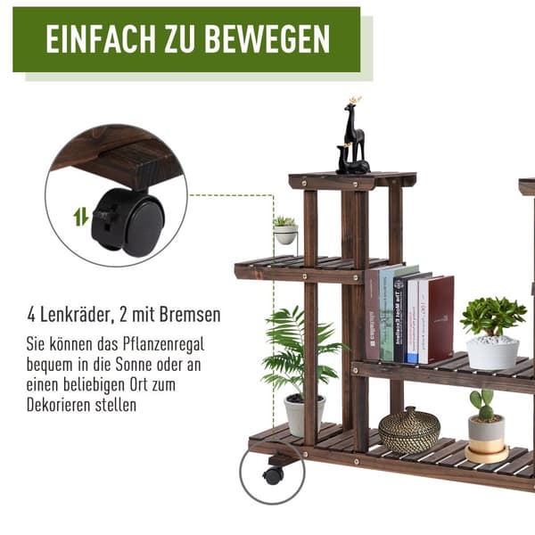 Plante Stand, 123.5x33x80 cm, Forkullet