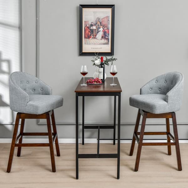 Vridbara barstolar, 21,5x21x41,5 tum, Grå