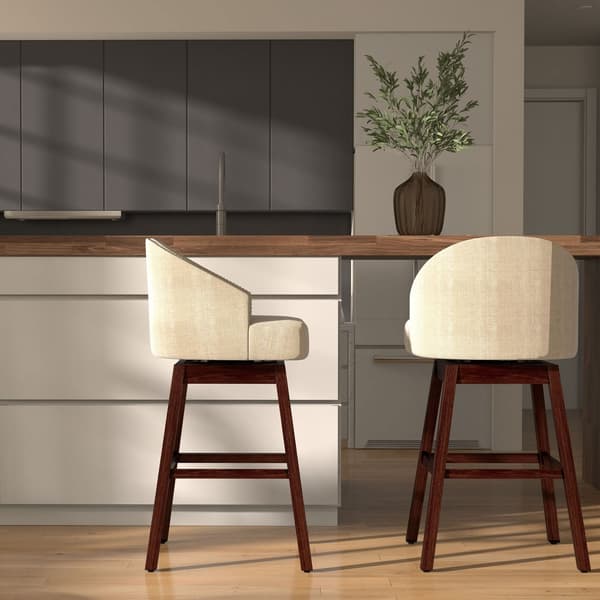 Svängbara barstolar, 21,5x21x41,5 tum, Beige