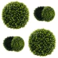 Miniatyrbillede 4 af 8: Kunstig Plante, 2 stk 45cm/55cm Cedertopiarykugle-M, 40x55 cm, Grøn