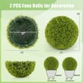 Miniatyrbild 5 av 8: Konstgjord växt, 2-delar 50cm Buxbom Topiary Boll-M, 30x39 cm, Grön