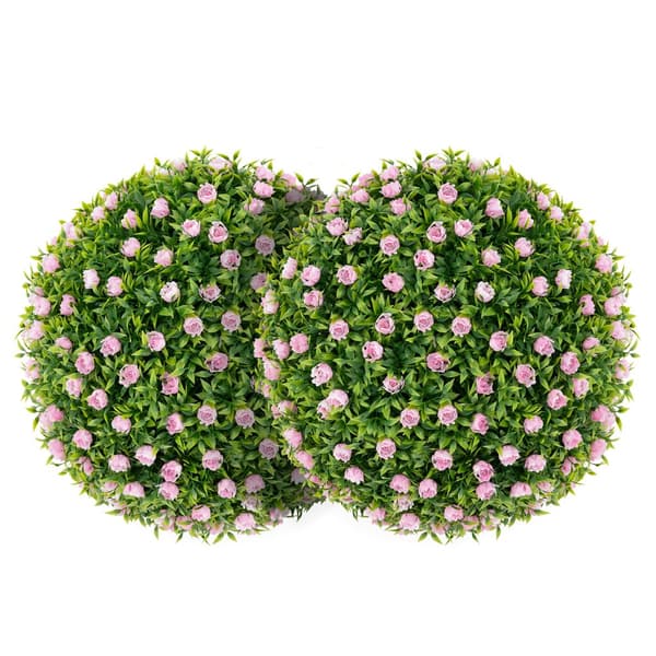 Tekokasvi, topiary-pallot, 37 cm, pinkki ja vihreä