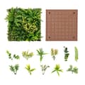 Miniatyrbillede 3 af 8: Kunstig Foliage Vægkunst, 50x50 cm, Grøn & Brun
