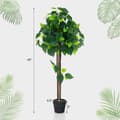 Miniatyrbillede 5 af 8: Kunstig Hortensia Træ, 114 cm, Grøn og Sort