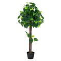 Miniatyrbillede 1 af 8: Kunstig Hortensia Træ, 114 cm, Grøn og Sort
