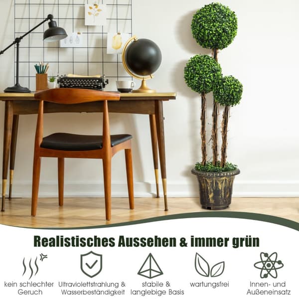 Kunstig plante, 30x30x120 cm, Grøn