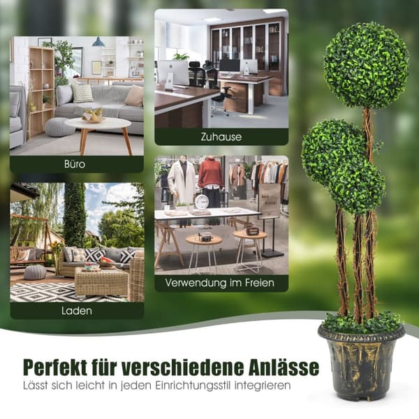 Kunstig plante, 30x30x120 cm, Grøn