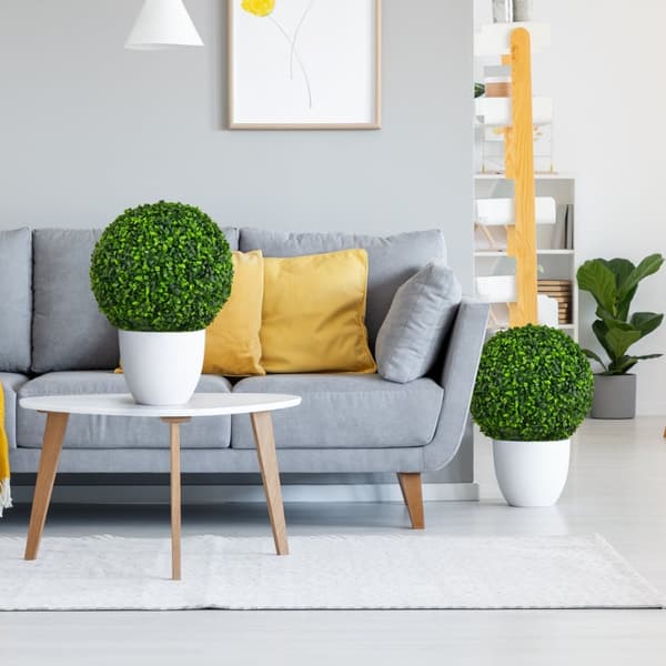 Konstgjord Topiary Boll, 19x19x19 tum, Grön