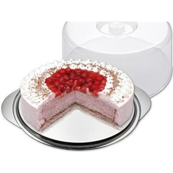 chg - 18085-15 - XL tårtfat med okrossbar klocka 33,5 cm - Höjd: 14,5 cm - 4008256080858