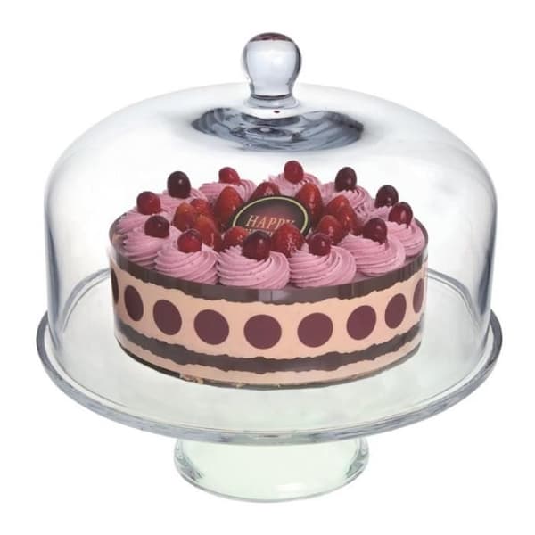 Tårtlock - OLYMPIA - Modell Olympia - Transparent glas - 285mm i diameter - 200mm i höjd