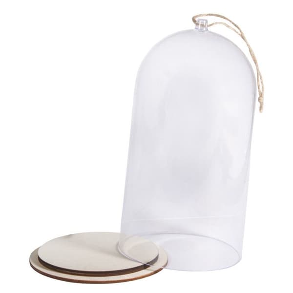 Plastklocka med bas ø11cm x 19cm