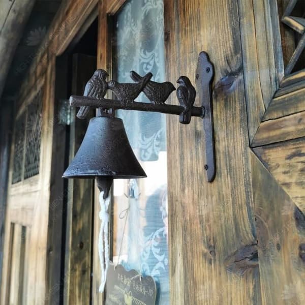 HTBE® Gjutjärnsklockor retro nostalgisk B&B innergård ytterdörr kreativ dekoration vägghängande dörrklocka Europeisk och amerikansk stil