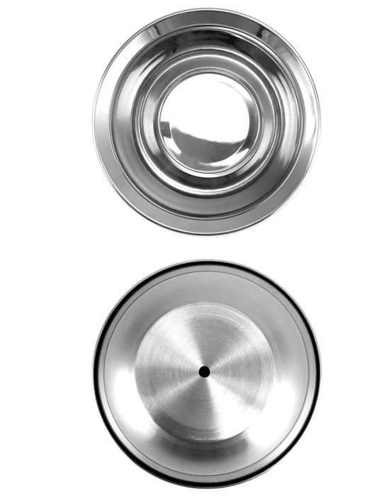 Qwork serveringsklocka - WD9571 - Set med 3 Burger Cooking Bells, rostfri matklocka, 16 x 10 cm, för Burger, Steak