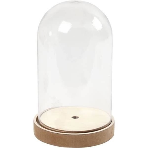 Plastklocka med fot - Transparent - 18 x 11 cm
