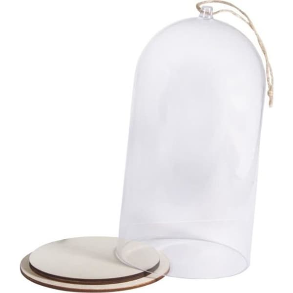 Plastklocka - Rayher - Ø11cm x 19cm - Färglös - Jutebas - Blandad