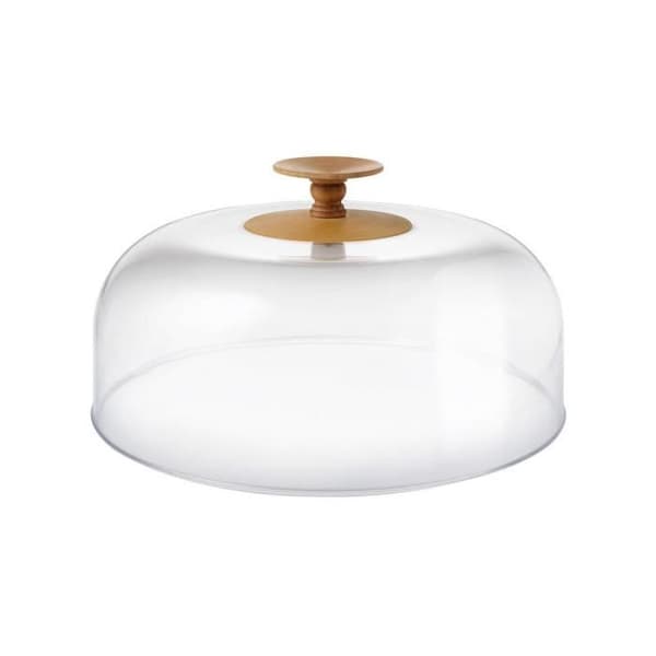 Alessi MW24 Klädd i trä - Cloche Transparent Cloche-Lid