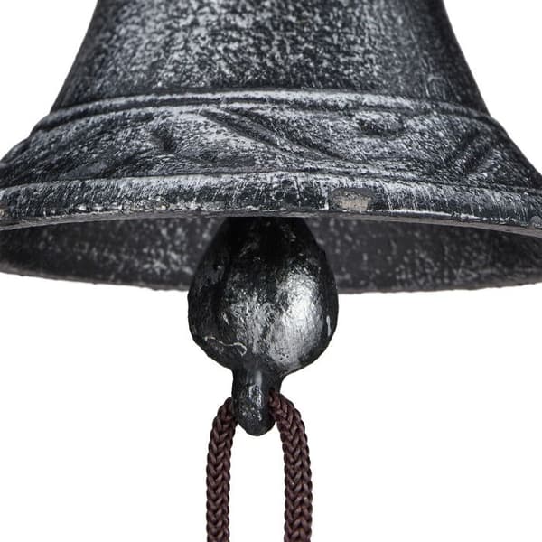 Relaxdays dörrklämtare i gjutjärn, uggla, antik design, med snöre, väderbeständig, silverfärgad