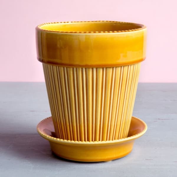 Simona Pot yellow ø 12 cm - Bergs Potter