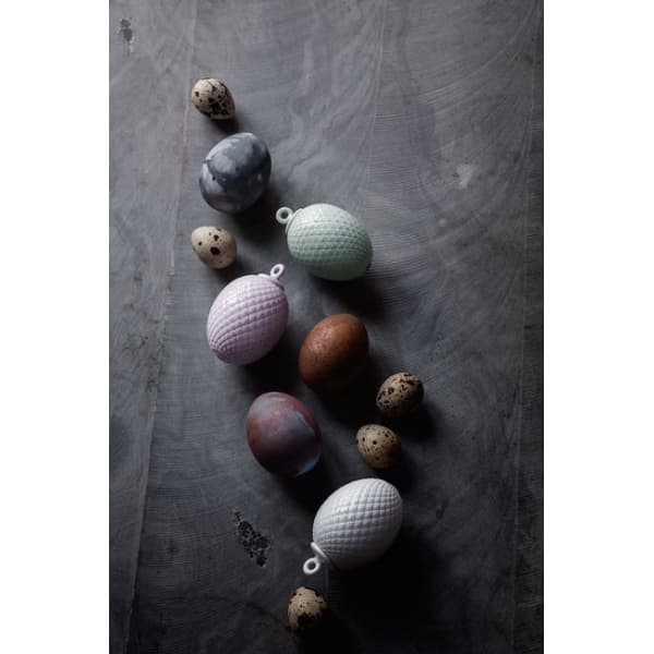 Rhombe Easter pendant Lavender, H 7,5cm - Lyngby Porcelæn