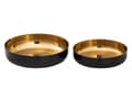 Miniatyrbild 3 av 4: Deco Bowl 2 runt Ø 22/18 cm metallguld och inre emalj – Svart