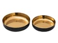 Miniatyrbild 2 av 4: Deco Bowl 2 runt Ø 22/18 cm metallguld och inre emalj – Svart
