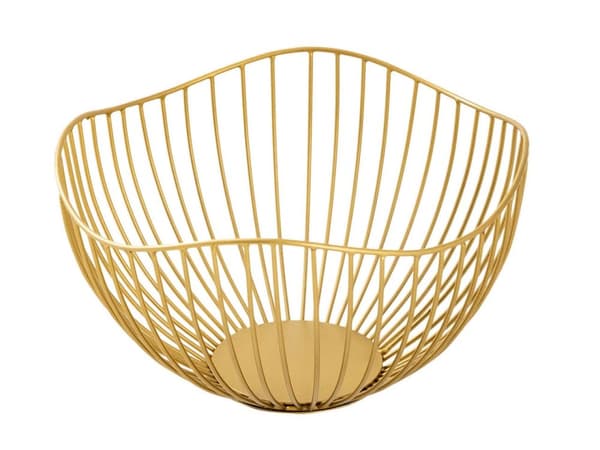 Fruktskål Ø 25 h 14 cm Brödkorg Set 2 Metall Svart