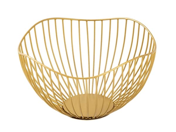 Fruktskål Ø 25 h 14 cm Brödkorg Set 2 Metall Svart