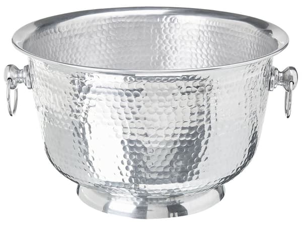 Champagnekøler Sølv Aluminium ø 37 x 23 Dekorativ Champagneskål til Opbevaring Drikkevare Vin til Spisestuen Køkken Tilbehør