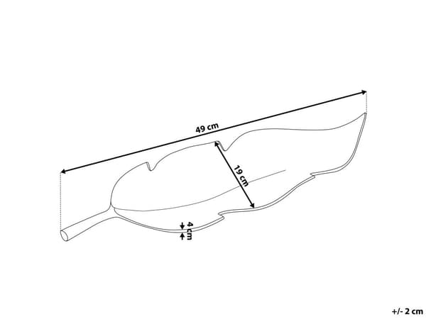 Dekorativ Skål Sølv Metall 49 cm Aluminium Bladform Industriell Glamour