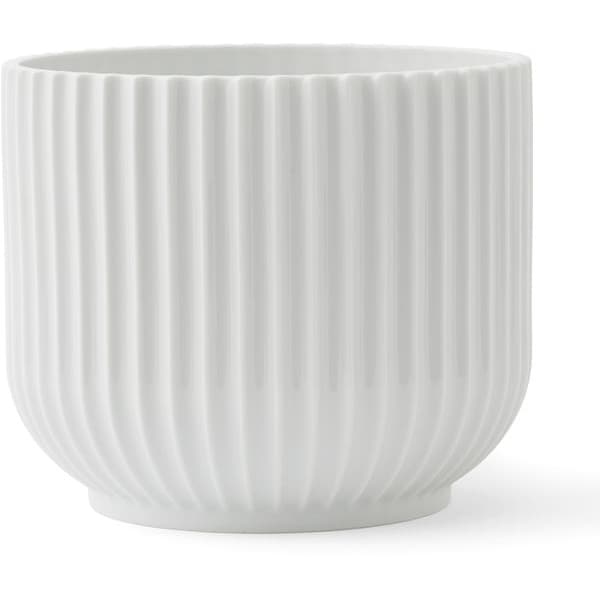 Lyngby Flower Pot White, H 13cm - Lyngby Porcelæn