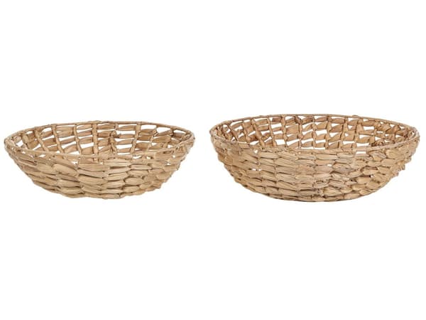 Koristekulho luonnonväri 2 kpl vesihyasintti pyöreä käsintehty punottu boho