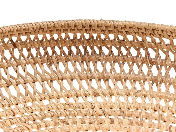 Rattan Trinket Fad Naturlig Boho Frugt Tilbehør Holder Bakke Dekoration