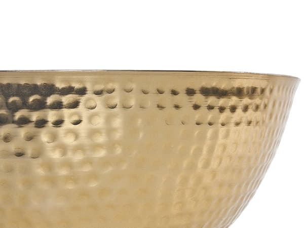 Sæt med 3 dekorative skåle Guld Metal Hammer Finish Rund Skål Design