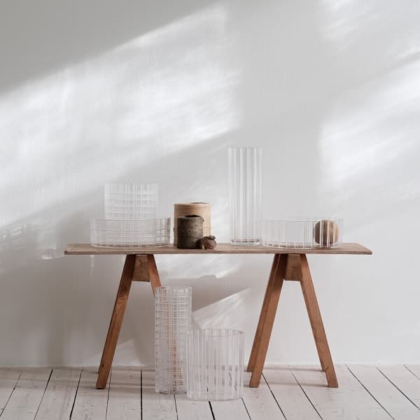 Cut in Number Bowl Stripes, 16cm - Orrefors