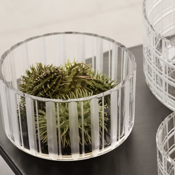 Cut in Number Bowl Stripes, 16cm - Orrefors