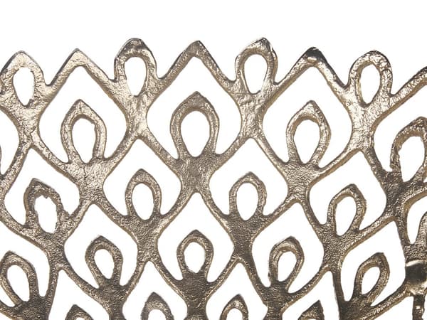 Sett med 2 Dekorative skåler Gull Metall Rund Tilbehør med Gjennomsiktig design