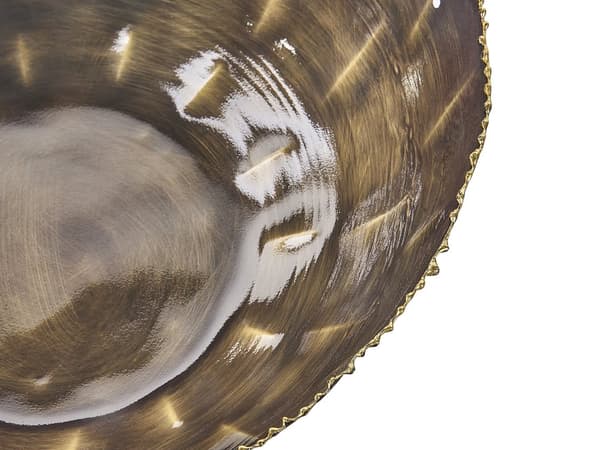 Sett med 3 Dekorative Skåler Messing Metall Rund Hjemtilbehør Dekorasjon Bolle