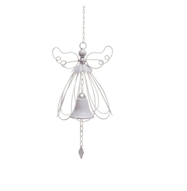 Vindspel ängel vit 57x15 cm