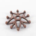 Miniatyrbild 1 av 2: Stjärnformad metallskål Ø 16 mm Kopparfärgad (10-pack)