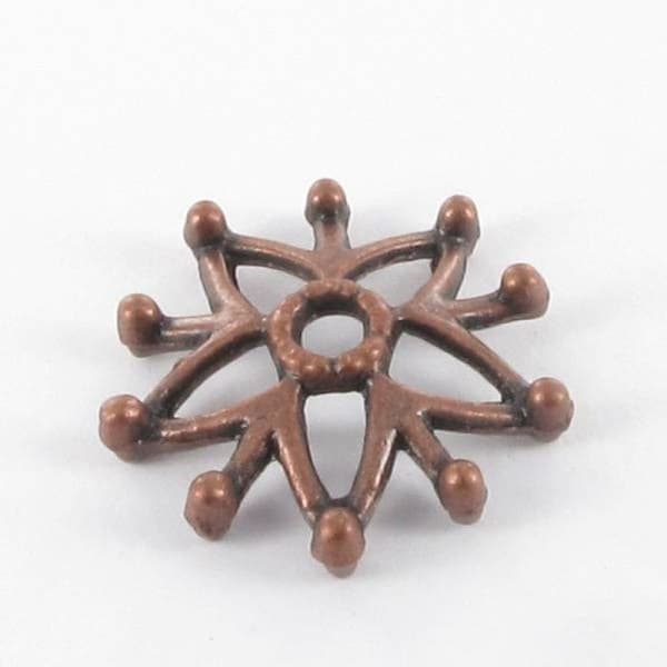 Stjärnformad metallskål Ø 16 mm Kopparfärgad (10-pack)