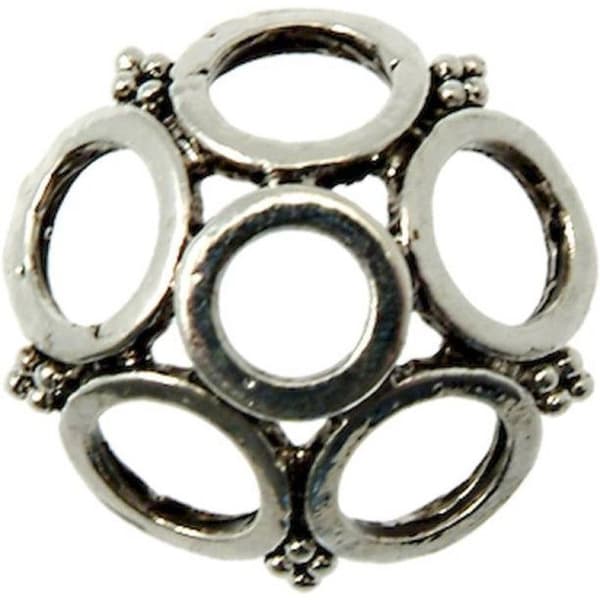 Rund metallskål Ø 24 mm Silverfärgad