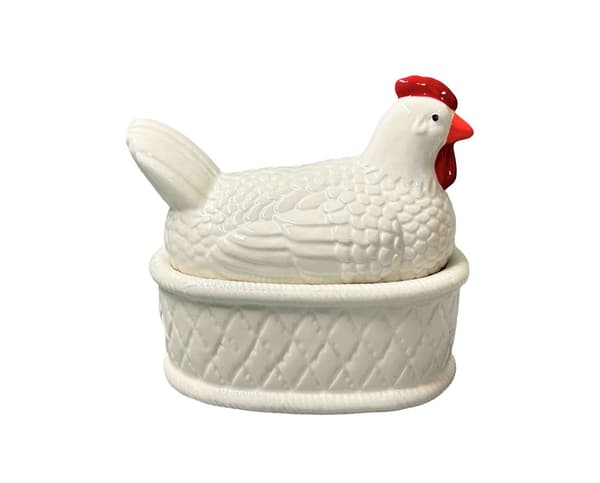 Påsk Höna Gömma Vit 18cm Cult Design