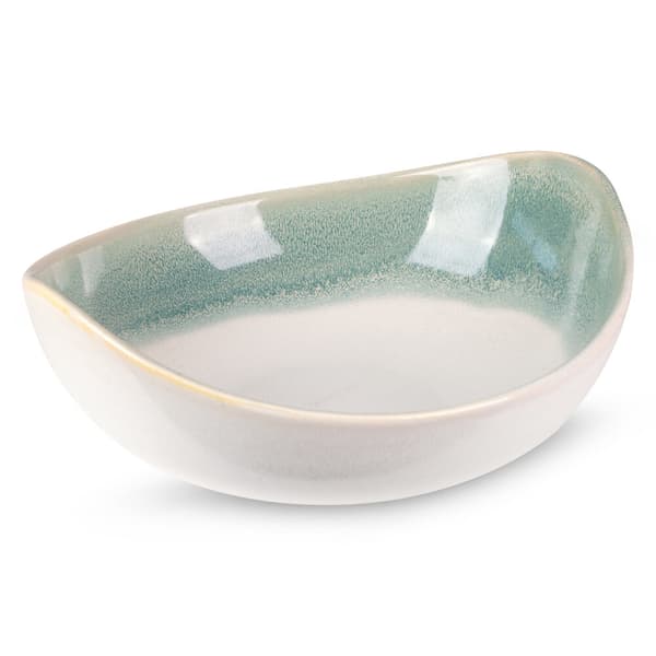 Dekorativ skål LIANA 23x21x8 Eurofirany creme mynte ombre effekt