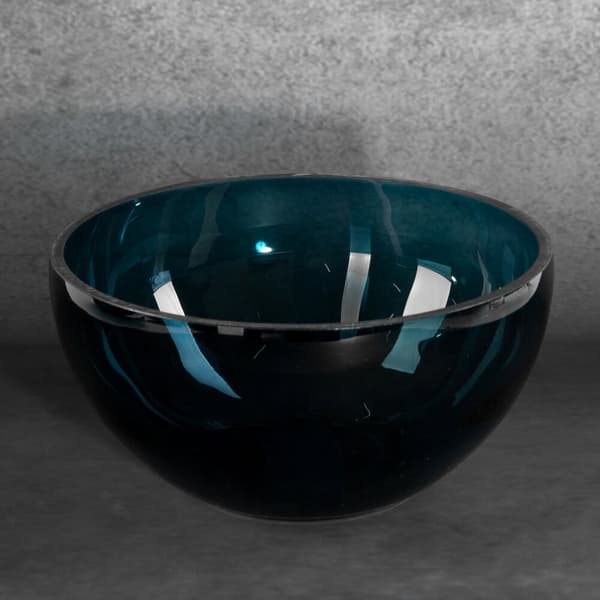 Dekorativ skål LILI6 25x13 Eurofirany turkis glas