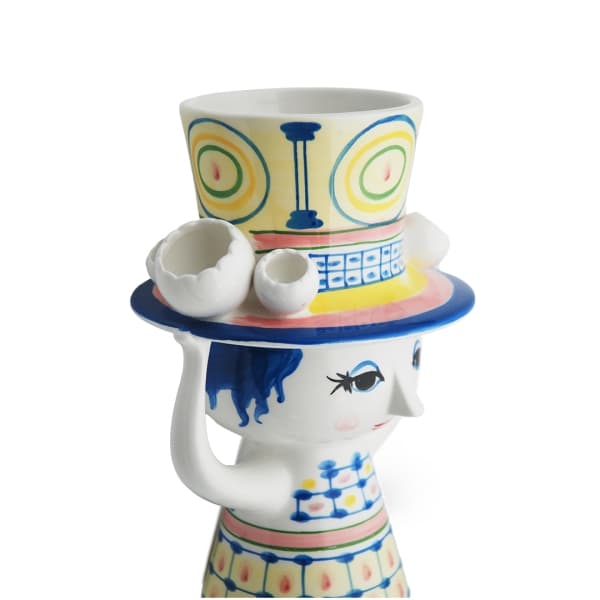 Lady with Hat Vase - Bjørn Wiinblad