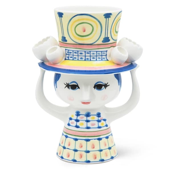 Lady with Hat Vase - Bjørn Wiinblad
