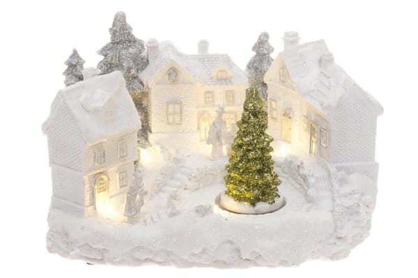 Winteria juleby med LED-lys hvid